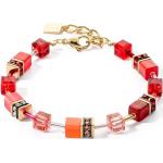 Rote Coeur de Lion Edelstein Armbänder poliert aus Stahl mit Tigerauge handgemacht für Damen 