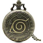 CokinkiDs Retro Taschenuhr Bronze Design Quarz Taschenuhr für Herren Frauen Geschenk mit Halskette Kette