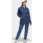 Marineblaue adidas Winterjacken mit Reißverschluss aus Jersey für Damen Größe M 