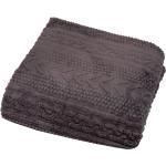 Graue Rustikale Kuscheldecken & Wohndecken aus Textil 
