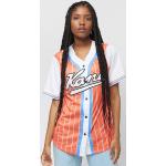 Orange Karl Kani Baseball-Shirts aus Jersey für Damen Größe L für den für den Frühling 