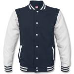 Marineblaue Gestreifte Sportliche College-Jacken & Baseball-Jacken aus Baumwolle für Herren Größe S 