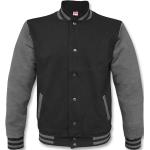 Anthrazitfarbene Gestreifte Casual College-Jacken aus Baumwolle für Herren Größe M 
