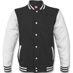 Schwarze Sportliche College-Jacken aus Baumwolle für Herren Größe S 