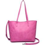 Pinke Collezione Alessandro Damenschultertaschen & Damenshoulderbags mit Reißverschluss aus Kunstfaser mit Handyfach 