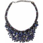 Blaue Collezione Alessandro Edelsteinketten mit Weihnachts-Motiv aus Metall mit Obsidian für Damen 