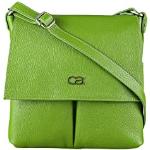 Reduzierte Grüne Collezione Alessandro Messenger Bags & Kuriertaschen aus Leder mit Außentaschen für Damen 