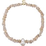 Reduzierte Weiße Perlenketten aus Silber für Damen 