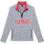 Perlgraue Colmar Herrensweatshirts mit Reißverschluss aus Fleece Größe M für den für den Herbst 