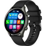 Schwarze Smartwatches mit Touchscreen-Zifferblatt mit Alarm zum Fitnesstraining 