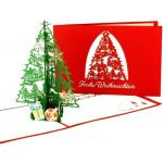 Grüne Weihnachtskarten mit Baummotiv 