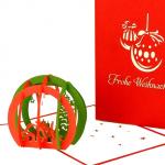 Rote Weihnachtskarten aus Papier 