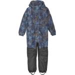 Blaue Kinderschneeanzüge & Winteroveralls für Kinder mit Reißverschluss aus Polyester Größe 110 für den für den Winter 