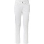 Cremefarbene TCHIBO Nachhaltige Slim Fit Jeans mit Reißverschluss aus Baumwolle für Damen Größe M 