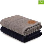 Reduzierte Dunkelblaue Handtücher Sets aus Baumwolle 50x90 2-teilig 