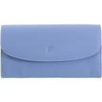 Pastellblaue Dudu Damenportemonnaies & Damenwallets aus Leder mit RFID-Schutz 