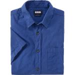 Reduzierte Royalblaue Sportliche Kurzärmelige Kentkragen Hemden mit Kent-Kragen mit Knopf aus Baumwolle für Herren Größe M für den für den Sommer 