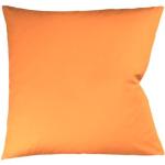 Orange Unifarbene Fleuresse Quadratische Kopfkissenbezüge mit Reißverschluss aus Mako-Satin maschinenwaschbar 40x40 