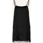 Reduzierte Schwarze Colourful Rebel Spaghettiträger-Kleider mit Fransen aus Polyester für Damen Größe M 