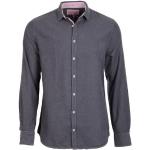 Schwarze Unifarbene Langärmelige Colours & Sons Herrenlangarmhemden mit Knopf aus Baumwolle Größe M für den für den Frühling 