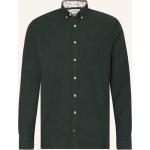 Reduzierte Dunkelgrüne Colours & Sons Button Down Kragen Modern Fit Hemden aus Baumwolle für Herren 