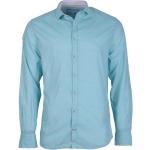 Blaue Unifarbene Langärmelige Colours & Sons Herrenlangarmhemden mit Knopf aus Baumwolle Größe M für den für den Frühling 