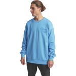 Reduzierte Hellblaue Bestickte Langärmelige Herrensweatshirts aus Baumwolle Größe L 