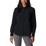 Schwarze Langärmelige Columbia Silver Ridge Trekkinghemden aus Nylon für Damen Größe XL 