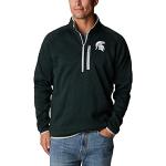 Columbia Herren Collegiate Canyon Point Sweater, Fleece, halber Reißverschluss, MS, Fichte, Größe M