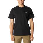 Schwarze Streetwear Kurzärmelige Columbia T-Shirts aus Baumwolle für Herren Größe M 