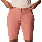 Korallenrote Columbia Saturday Trail Stretch-Shorts mit Reißverschluss aus Polyamid schmutzabweisend für Damen Größe M für den für den Sommer 