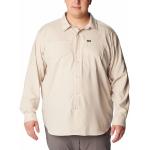 Graue Langärmelige Columbia Silver Ridge Shirts mit Tasche mit Klettverschluss für Herren Größe XL 