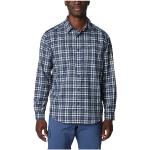 Blaue Columbia Silver Ridge Outdoor-Hemden aus Polyester für Herren Größe L 