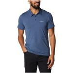 Blaue Sportliche Langärmelige Columbia Herrenpoloshirts & Herrenpolohemden aus Polyester Größe XL 