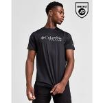 Schwarze Sportliche Kurzärmelige Columbia Titanium T-Shirts aus Polyester für Herren Größe XS für den für den Sommer 