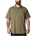 Olivgrüne Kurzärmelige Columbia Outdoor-Hemden aus Polyester für Herren Größe XXL 