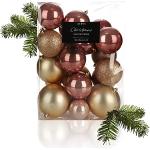 Violette Runde Christbaumkugeln & Weihnachtsbaumkugeln matt aus Kunststoff 26-teilig 