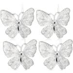 Reduzierte Silberne Weihnachtsanhänger mit Insekten-Motiv aus Kunststoff zum Hängen 
