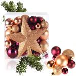 Purpurne Runde Christbaumkugeln & Weihnachtsbaumkugeln aus Kunststoff bruchsicher 