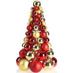 Rote 30 cm Runde Künstliche Weihnachtsbäume matt aus Kunststoff 