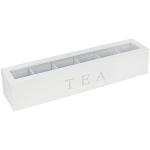 Reduzierte Weiße Teeboxen aus Holz mit Deckel 