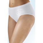Weiße COMAZO Oeko-Tex Feinripp-Unterhosen aus Baumwolle für Damen Größe S 6-teilig 