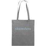 Comedy Bags - Shameless - Logo - Jutebeutel - Lange Henkel - 38x42cm - Farbe: Dunkelgrau/Eisblau
