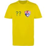 Comedy Shirts - Australien Trikot - Wappen: Klein - Wunsch - Herren Trikot - Gelb/Dunkelgrün Gr. 3XL