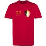 Comedy Shirts - Belgien Trikot - Wappen: Klein - Wunsch - Damen Trikot - Rot/Gelb Gr. XL