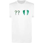 Comedy Shirts - Nigeria Trikot - Wappen: Klein - Wunsch - Herren Trikot - Weiss/Dunkelgrün Gr. XXL