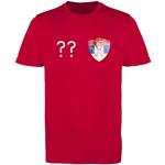 Comedy Shirts - Serbien Trikot - Wappen: Klein - Wunsch - Jungen Trikot - Rot/Weiss Gr. 134-146