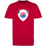 Comedy Shirts - Südkorea Trikot - Wappen: Groß - Wunsch - Jungen Trikot - Rot/Weiss Gr. 152-164