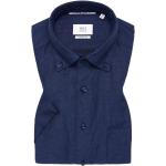 Elegante Kurzärmelige Eterna Button Down Kragen Shirts mit Tasche aus Twill für Herren Größe S für den für den Sommer 