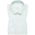 Elegante Kurzärmelige Eterna Button Down Kragen Shirts mit Tasche aus Twill für Herren Übergrößen für den für den Sommer 